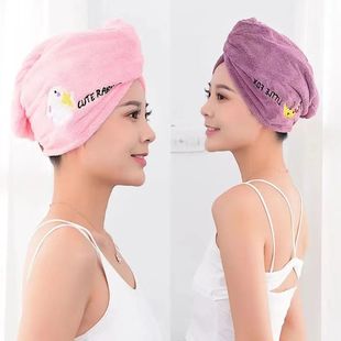 Hair drying cap coral fleece shower cap super absorbent quick-drying thickened headscarf female hair cleaning towel factory direct sales