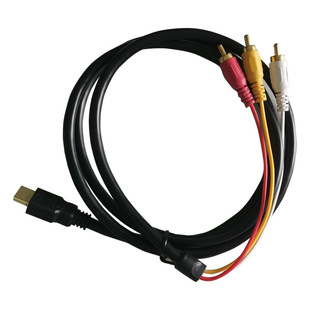 Spot HDMI to 3RCA line 1.5 m hdmi to color difference line to 3 Lotus hdmi to av HD video line