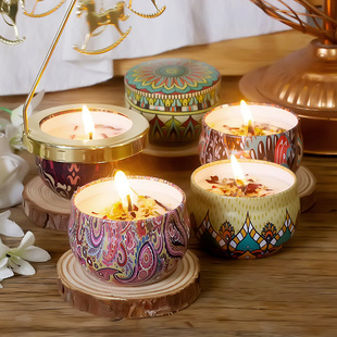 Plant Dried Flowers Scented Candle Wholesale Home Bedroom Lasting Incense to Help Sleep Fragrance Soy Wax Holiday Gift