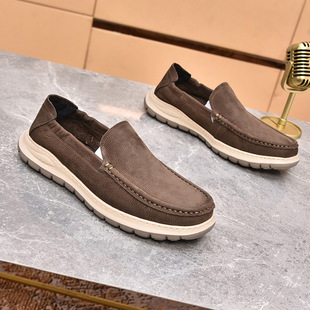 Мужская обувь Tods Весна 2024, новый верхний слой воловьей кожи, универсальная Модная брендовая обувь из натуральной кожи, мужская повседневная кожаная обувь