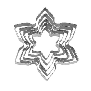 New suit Snowflake Stainless Steel Baking Tools Cookies DIY Christmas Cross Border