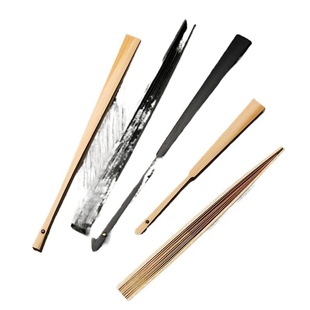 -Inch Xuan Paper Folding Fan Paper Fan Bamboo Fan Bone Skeleton Semi-finished Handmade Accessories Polygonatum Odonatum Imitation Ebony Chinese Style