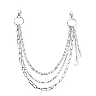 European and American Cross-border Jewelry Personality Simple Metal Love Multi-layer Waist Chain Internet Celebrant Personality All-match Jeans Pants Chain Accessories