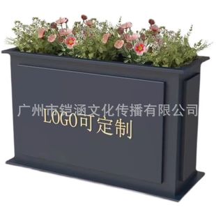 Outdoor galvanized sheet flower box to undertake municipal engineering wholesale flower trough viaduct greening planting pot office building flower pot