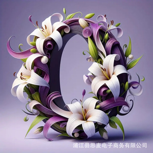New 5d Diamond Painting 26 English Letters diy Diamond Painting Flower Cross-border E-commerce Direct Supplier 3d Stereo