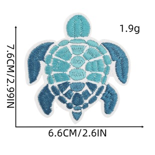 Color hot selling turtle embroidery cloth stickers turtle clothes accessories accessories computer embroidery cute patch decals wholesale