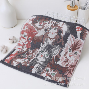 New cartoon flower five-layer fine yarn large square soft absorbent factory kitchen towel