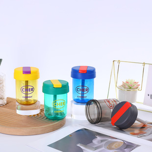 High-value plastic cup outdoor ton-ton cup straw belly cup portable children's mini water cup HL