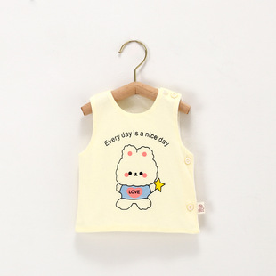 Baby Cotton Small Vest Baby Warm Vest for Spring, Autumn and Winter Korean Style Side Buckle Vest for Boys and Girls