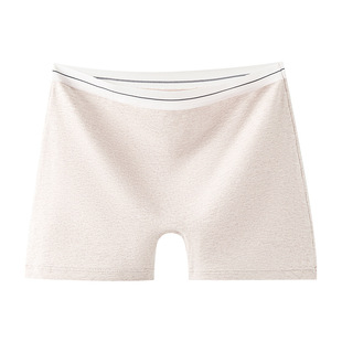 Colored cotton high waist boxer cotton underwear 10A antibacterial crotch sports boxer pants anti-light ladies safety pants