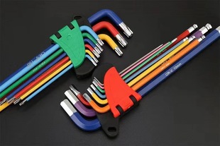 Nine-color high-value spherical hex wrench ring wrench meter wrench hex wrench T-shaped color portable