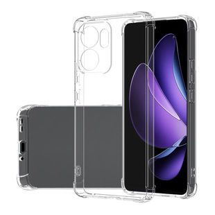 For OPPO RENO13F four-corner airbag anti-drop transparent tpu phone case 1.5mm lens all-inclusive protective cover