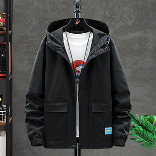 Coat Men's Autumn Casual Hooded Men's Jacket Trendy Boutique Men's Fashion All-match Sports Clothes