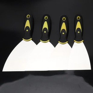Supply carbon steel double color handle putty knife putty knife plastic handle blade wooden handle double clip mirror polished greasy