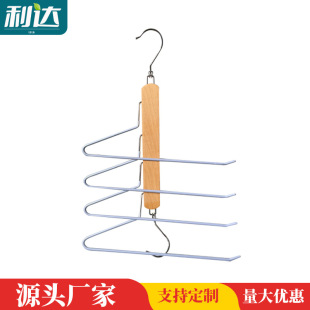 Cross-border export strength factory processing and production multifunctional pants rack towel rack Internet celebrity double hook storage pants rack skirt rack