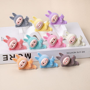 Flocked Side-Lying Cloth DIY Jewelry Creative Resin Stereo Beaded Pen Accessories Handmade Key Chain Desktop Ornaments