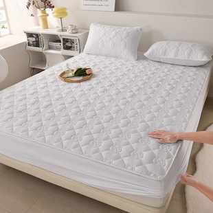 New high-weight water-washed cotton quilted waterproof bed hat single double full-enclosed mattress protector multiple specifications