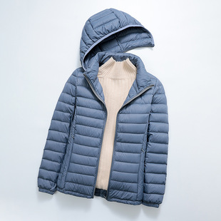 Take-off Cap Light Down Jacket Women's 2024 Fall/Winter Short Slim Fit Light Thin Jacket plus size 90 White Duck Down Fashion