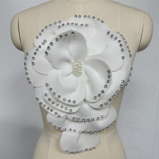 Multi-color multi-layer nail drill three-dimensional large flower pearl versatile dress clothing accessories