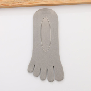 Five-finger socks shallow mouth solid color toe socks thin breathable summer five-toe socks ultra-thin men's socks non-slip socks low-top