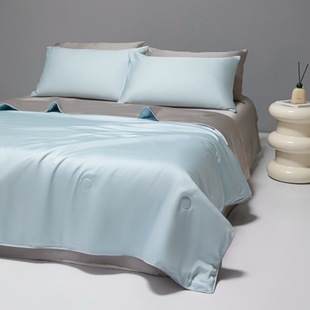 Class A cool feeling ice silk air conditioning quilt summer cool quilt four-piece summer single silk summer thin quilt machine washable