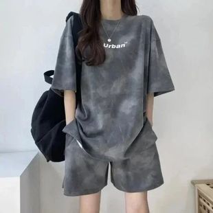 5 Color Sports Set Women's 2024 Summer New Thin Top Shorts Casual Two-Piece Set Women's Wholesale