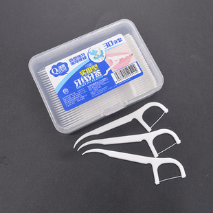 Floss toothpick dental stick interdental brush plastic transparent hard box small packaging supermarket department store daily necessities wholesale
