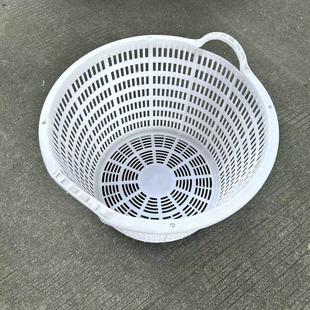 Round Plastic Basket Turnover Box Dirty Clothes Storage Basket for Fruit Plastic Basket with Handle Seafood Aquatic Basket