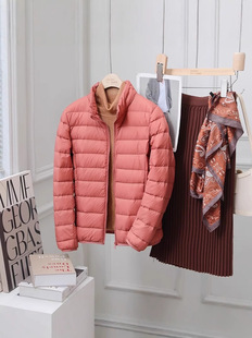 Export to Europe 90 velvet ladies standing collar light down jacket women's light thin down jacket a consignment