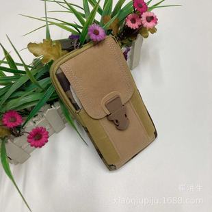 Canvas Mobile Phone Bag Wholesale Hanging Bag Wear Belt Mobile Phone Case Mini Waist Hanging Site Multifunctional Waist Bag Men's New