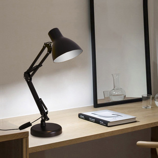 American style simple led Long Arm USB plug-in foldable dimming color matching dormitory office bedroom learning eye protection desk lamp