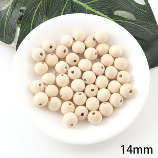 Wood log color round wood beads with holes round ball wooden beads DIY jewelry accessories hand string necklace accessories