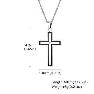 European and American jewelry men's cross pendant necklace steel color fashion accessories PN-2100