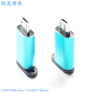 TZJ0021 Type-C female to Micro male adapter lanyard aluminum case compact data charging