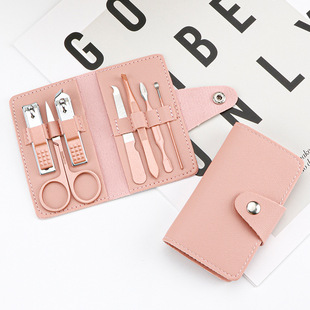 Stainless Steel Nail Clipper suit Household Nail Clipper 7-piece Set Student Ear Digging Spoon Nail Clipper Manicure Tool Portable