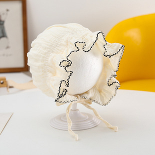 Baby Hat Spring and Autumn Early Autumn Summer Thin Baby Girl Princess Cute Newborn Sunshade Toddler Palace Hat