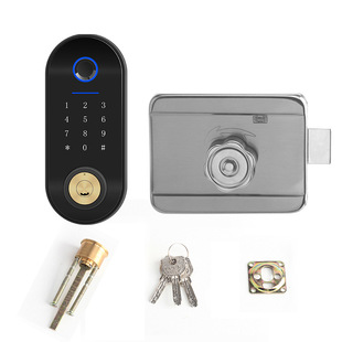 Wiring-free cow head lock fingerprint password intelligent integrated door lock remote control lock rental room fingerprint lock IC card lock