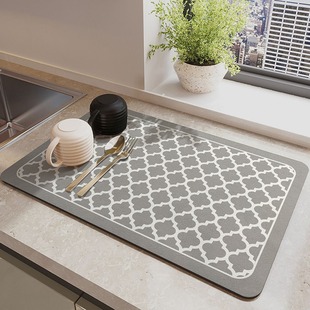 Cross-border wholesale kitchen drain mat dining table water absorption oil absorption diatom mud non-slip mat coffee machine countertop heat insulation mat