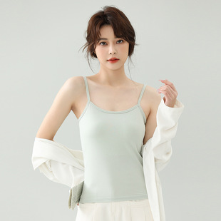 Pure Cotton Base Camisole Women's Spring and Summer Basic Inner Wear Thin Beautiful Back Sexy Sleeveless Anti-penetration Top