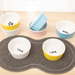 Food Basin Fixed Bowl Food Basin Cage Cat Bowl Hanging Drinking Pet Bowl Ceramic Dog Bowl Anti-overturning Cat Hanging