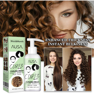 West & Month curly hair elastin hair moisturizing curly hair styling fluffy elastic canopy strong hair care