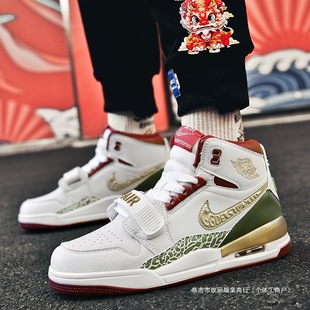 Aj312 High-Top Sneakers Aj312 Men's Shoes Putian Practical Basketball Shoes Authentic Official Website Co-Branded Autumn and Winter Sports Shoes