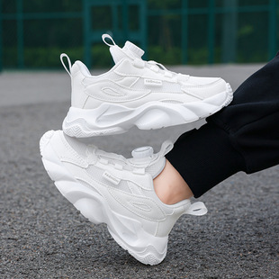 Mesh Children's Shoes Boys 2024 Autumn New Mesh sneaker White Shoes Children's Mesh Shoes Large Children's Women's Running Shoes