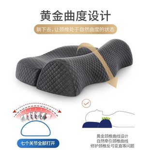 Factory in stock traction cervical spine pillow slow rebound memory pillow bag to help sleep cervical spine anti-traction neck protection pillow memory cotton