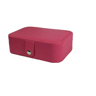 Leather Jewelry Box Portable Travel Jewelry Packaging Box Ring Earrings Necklace Storage Jewelry Box Cross-border Wholesale