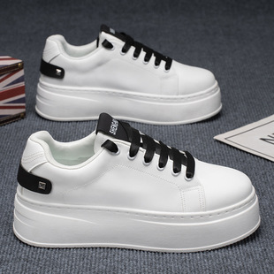 Summer Men's Shoes New Breathable White Shoes Men's Trendy All-match Thick-soled Height-increasing sneaker Casual Shoes Trendy Shoes
