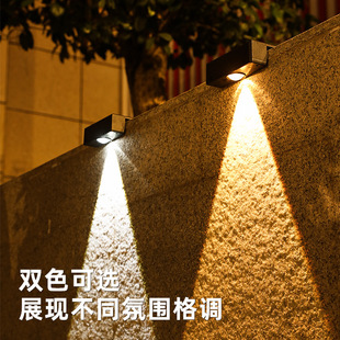 New solar step light Villa outdoor garden light garden balcony wall layout decorative lens wall washing light