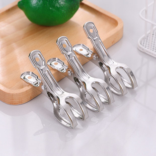 3 stainless steel Open Clip household clothes clip socks clip fixed clip fork clip drying steel quilt clip spot wholesale