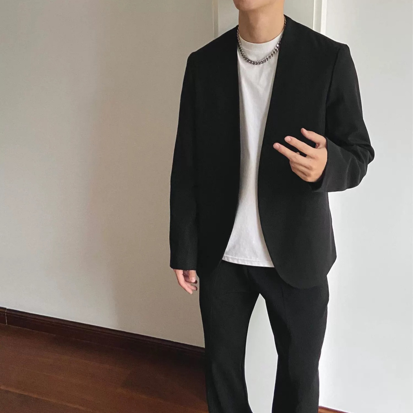 하이 퀄리티 Margiela mm6 무자비한 프로필 세트 재킷 연인 느슨한 가을 재킷