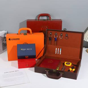 PU leather delivery tools gift box household tools leather case building key delivery box portable box in stock